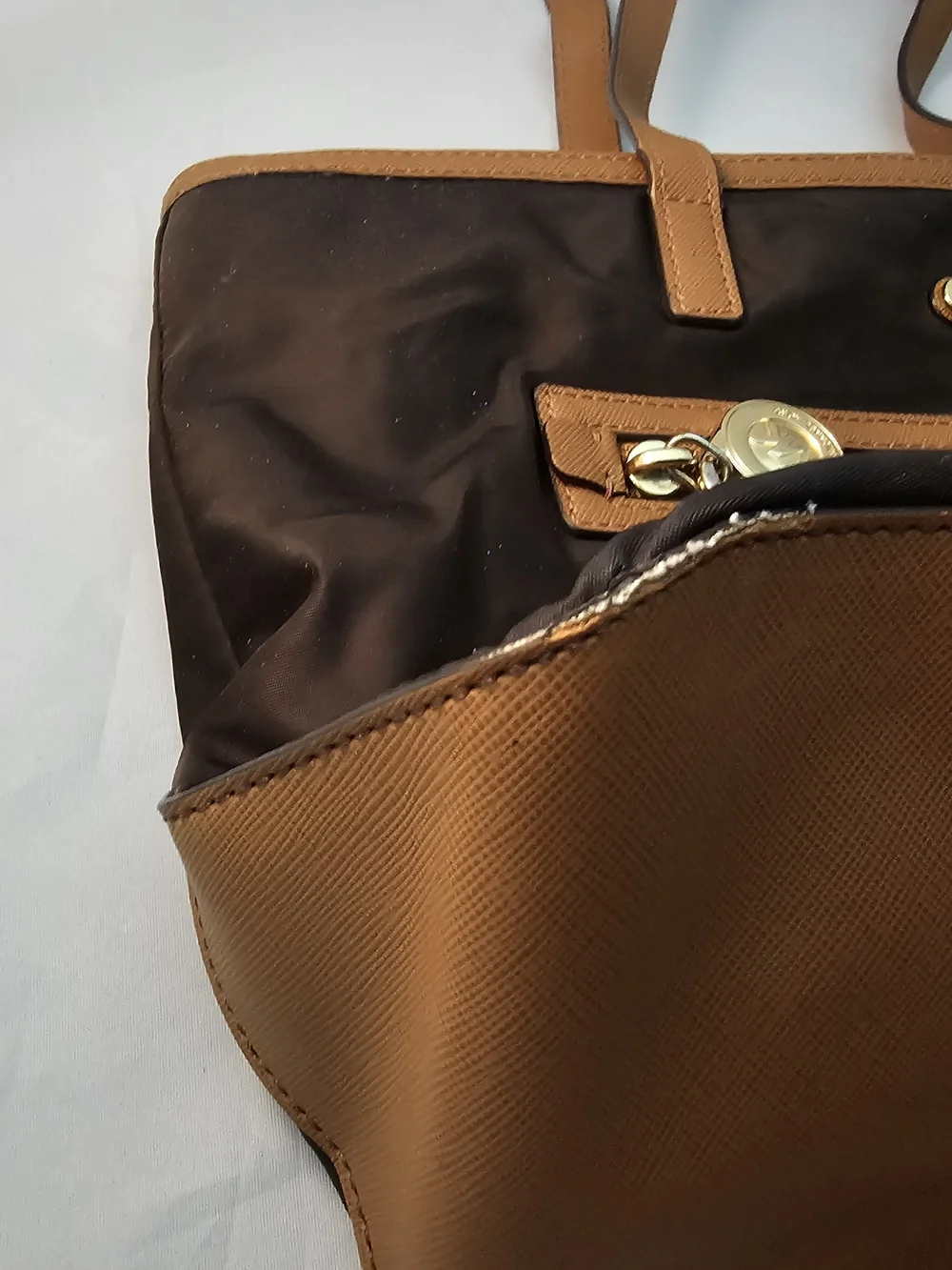 Michael Kors Kempton Brown and Tan Tote Bag
